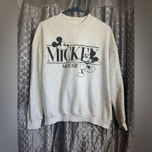 Mickey Mouse Women’s Gray Crewneck Size L